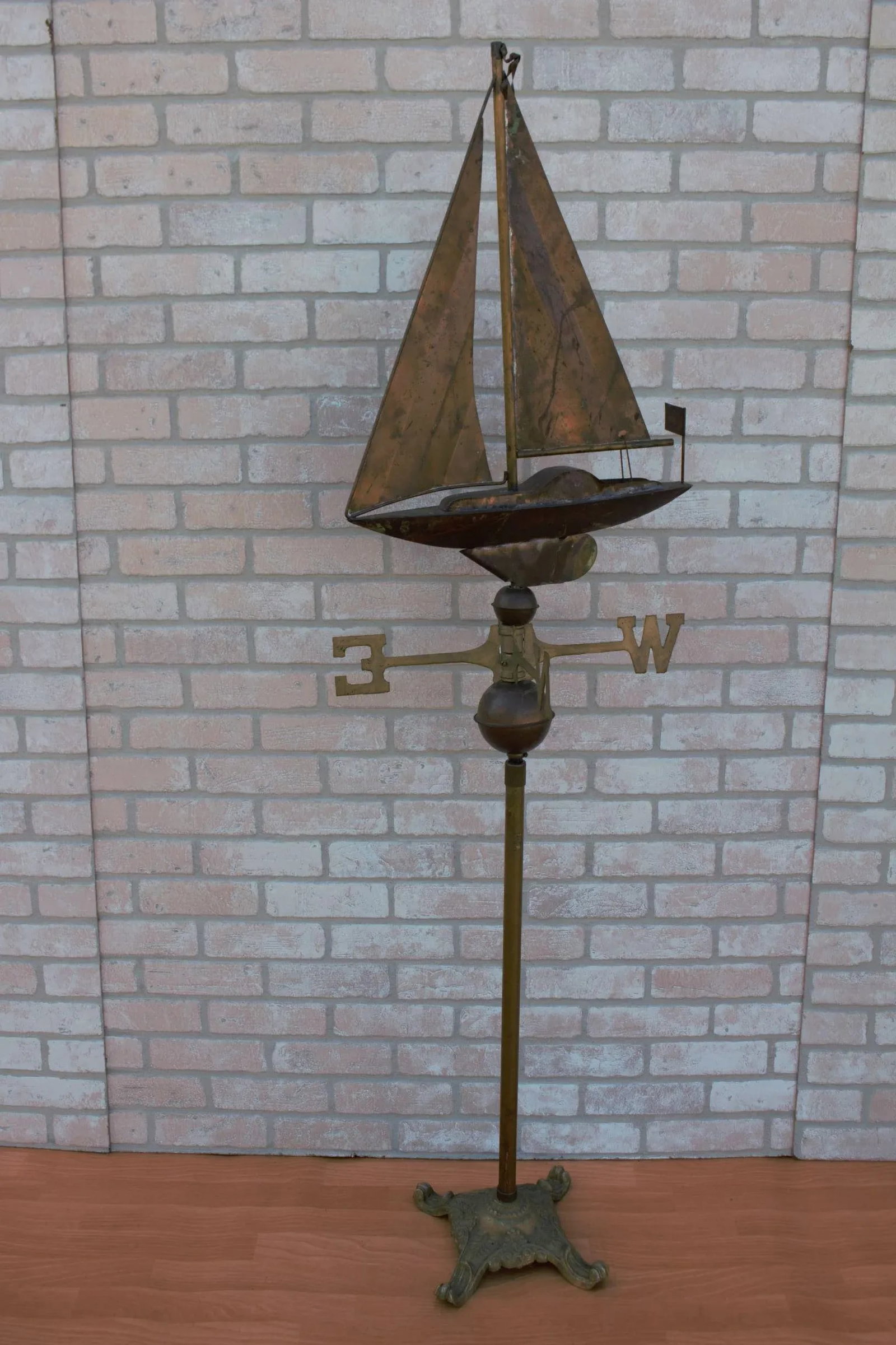 Vintage Copper Boat Weathervane - 3