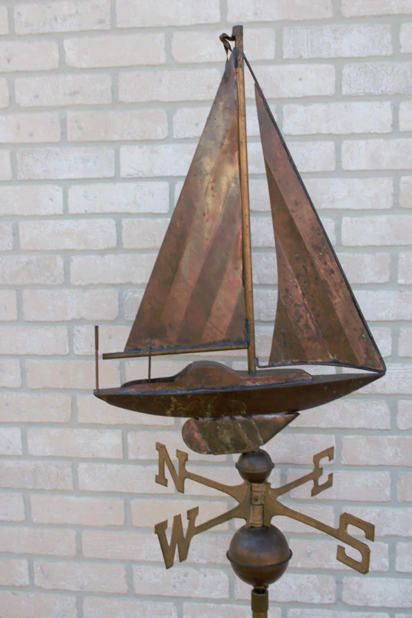 Vintage Copper Boat Weathervane - 4
