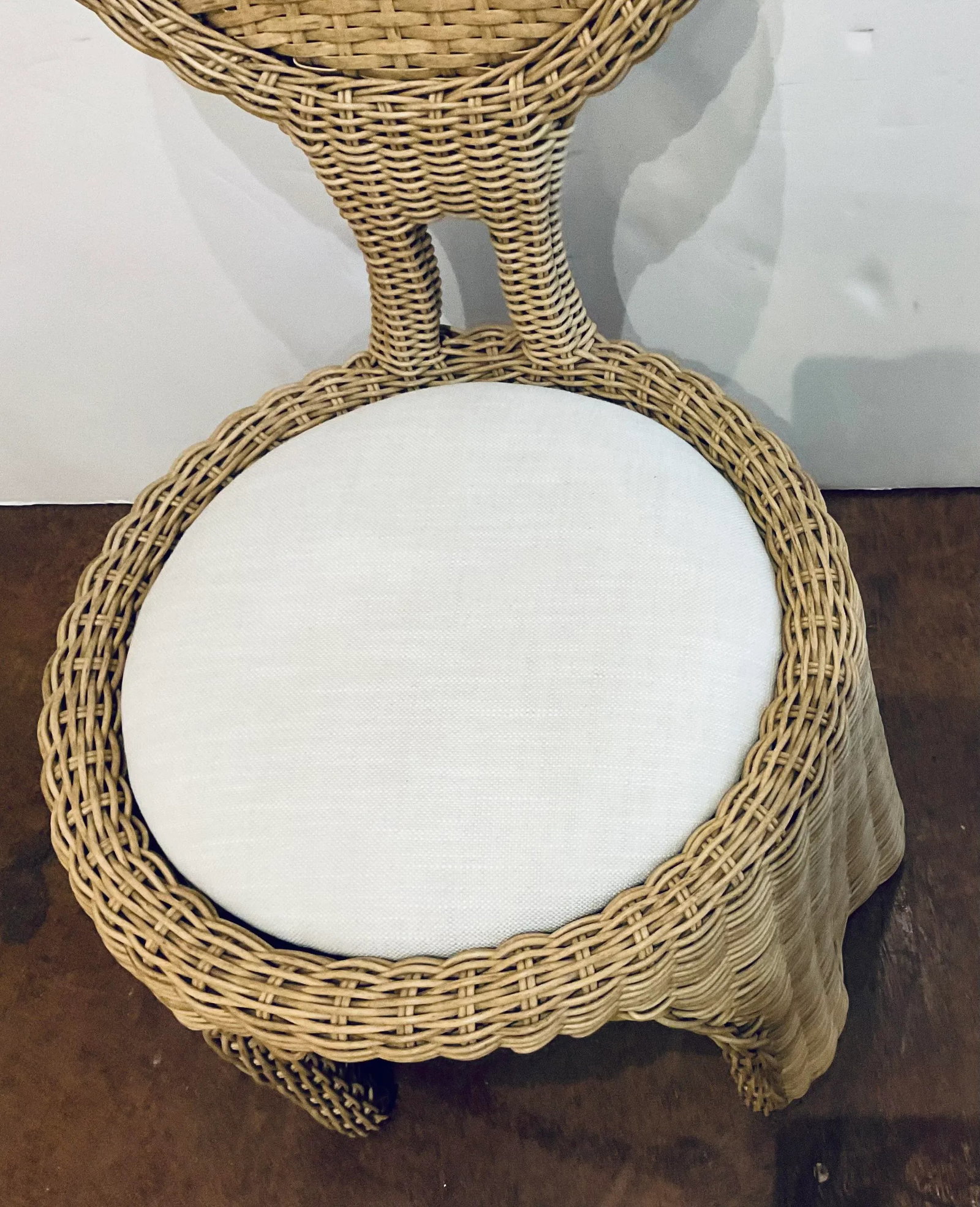 Celerie Kemble for Lane Venture Wicker Rattan Crispin Wave Indoor/Outdoor Dining Table Set - 4