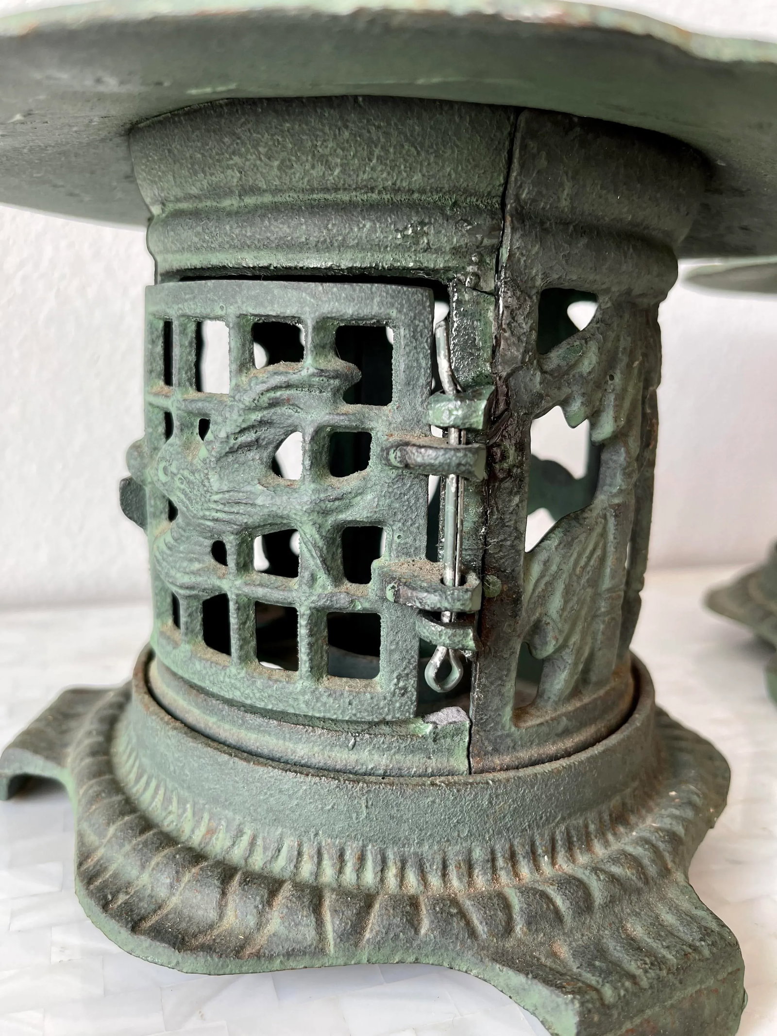 Antique Chinese Cast Iron Pagoda Garden Lanterns - 12