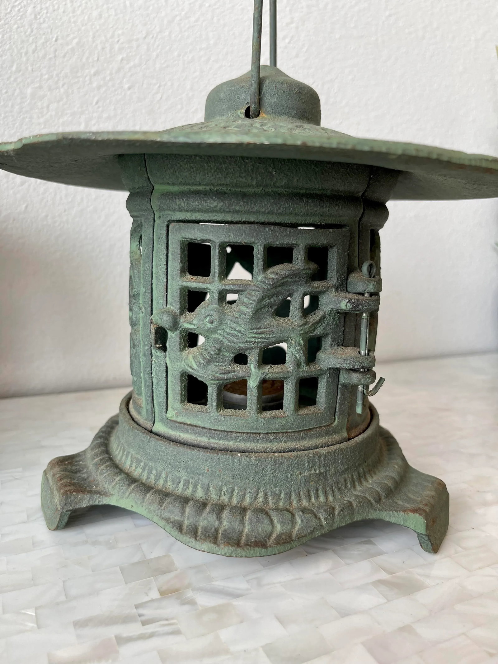 Antique Chinese Cast Iron Pagoda Garden Lanterns - 5