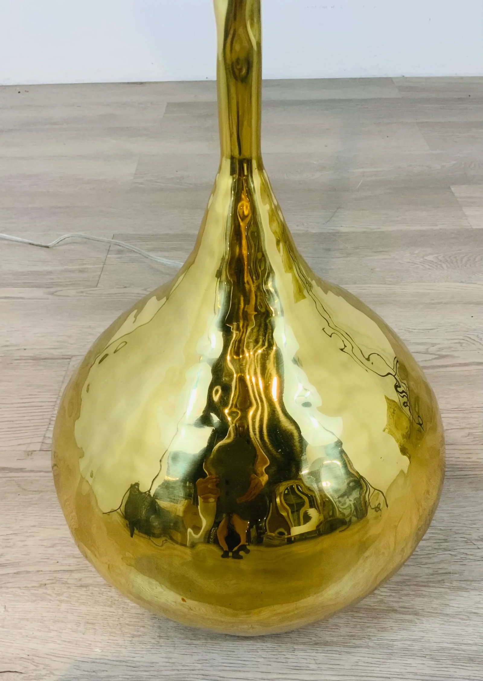 Arteriors Modern Hammered Brass Finished Frida Floor Lamp - 4