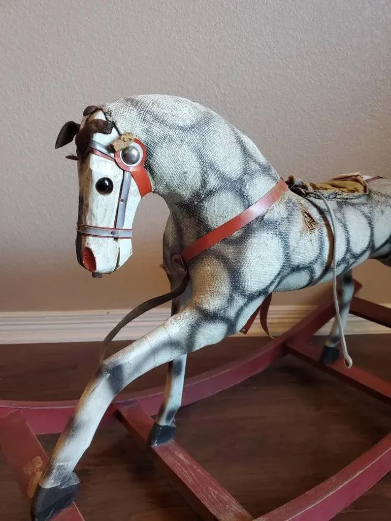 Antique Childs Rocking Horse - 3