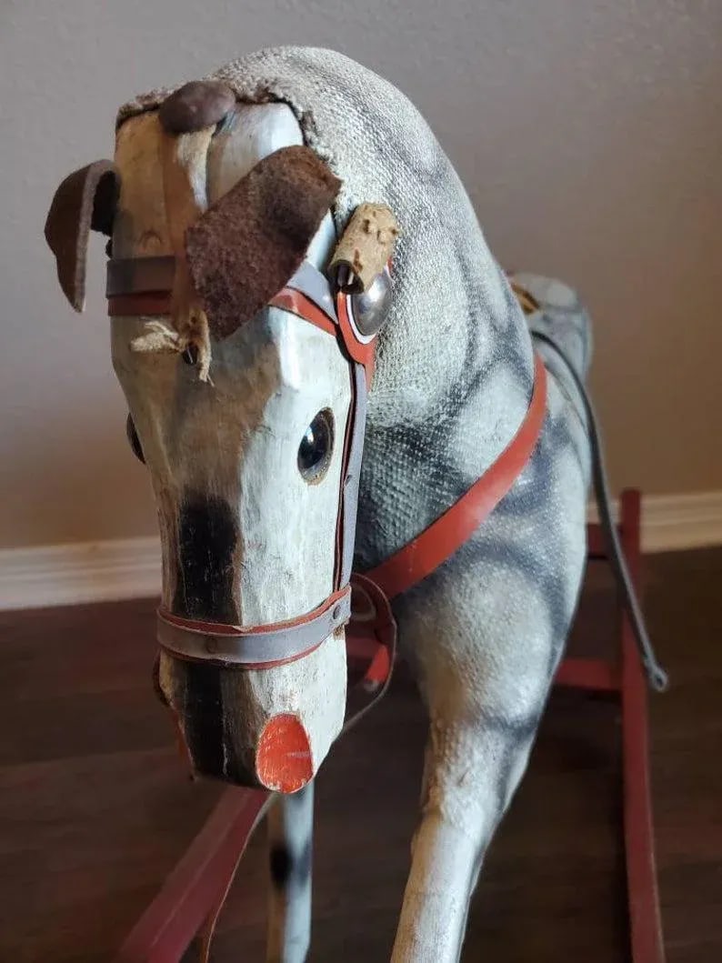 Antique Childs Rocking Horse - 4