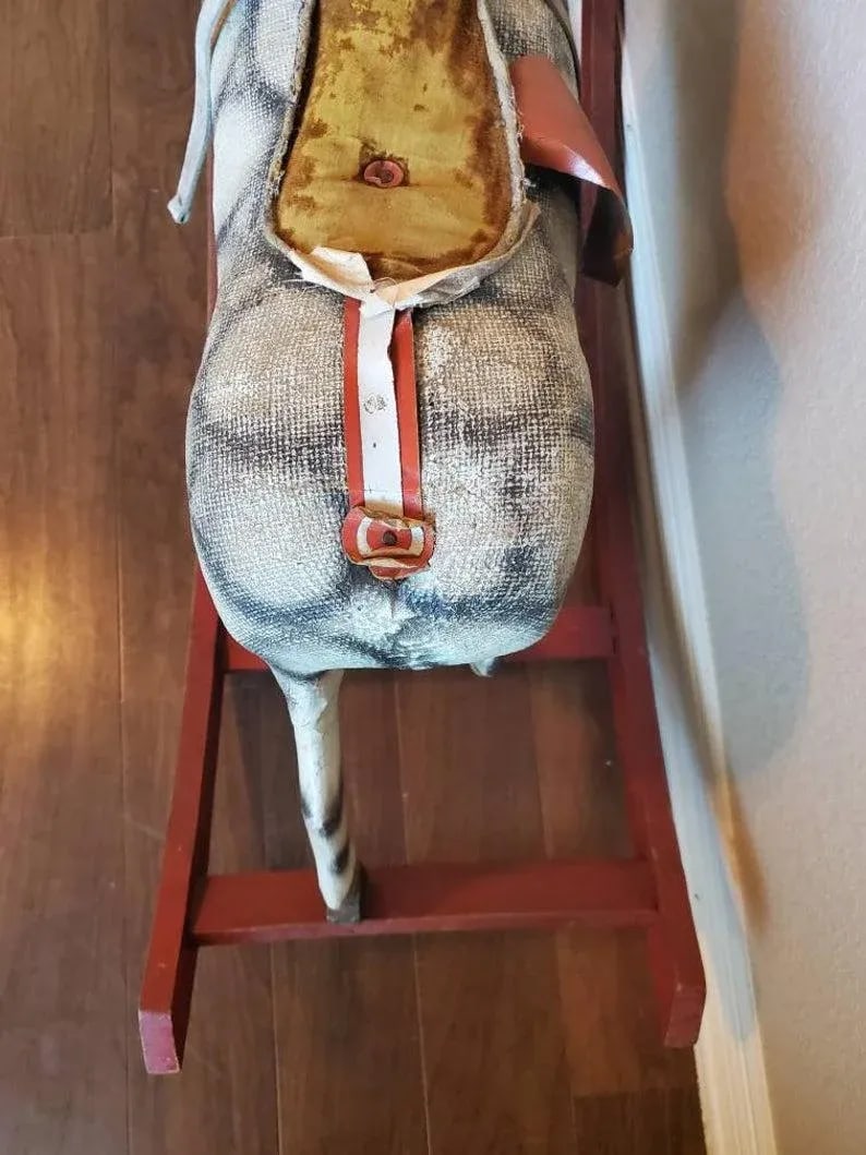 Antique Childs Rocking Horse - 6