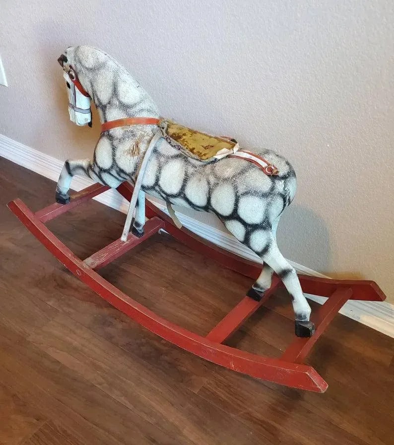 Antique Childs Rocking Horse - 7