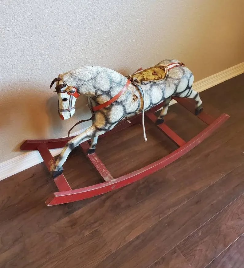 Antique Childs Rocking Horse - 8