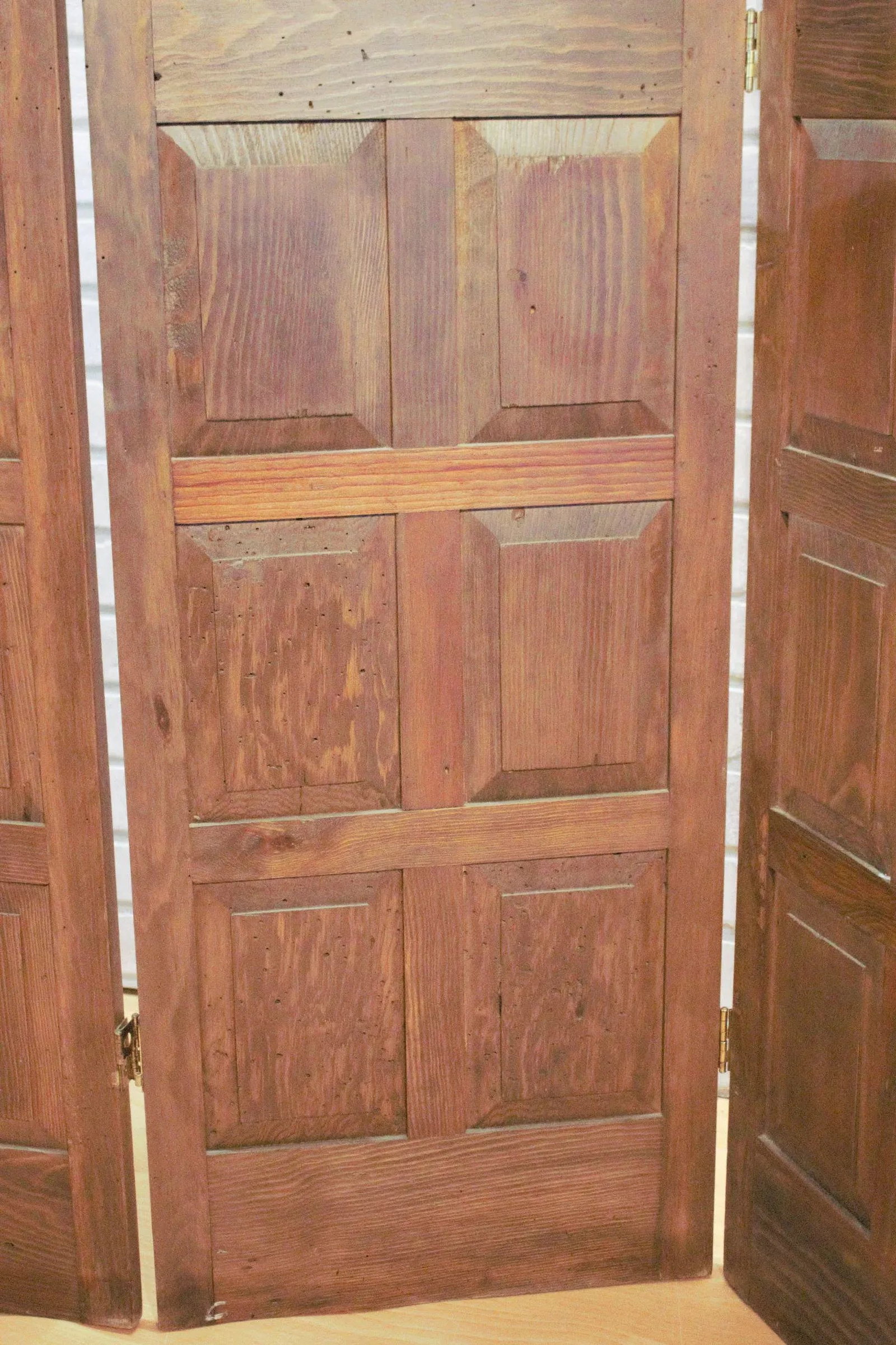 Mid Century Modern Wood and Rattan Room Divider Separator - 10