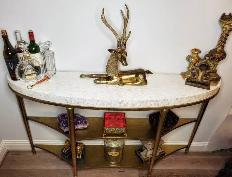 Huge 1960s/1970s Sarreid Hollywood Regency Brass Stag Deer Statue - 9