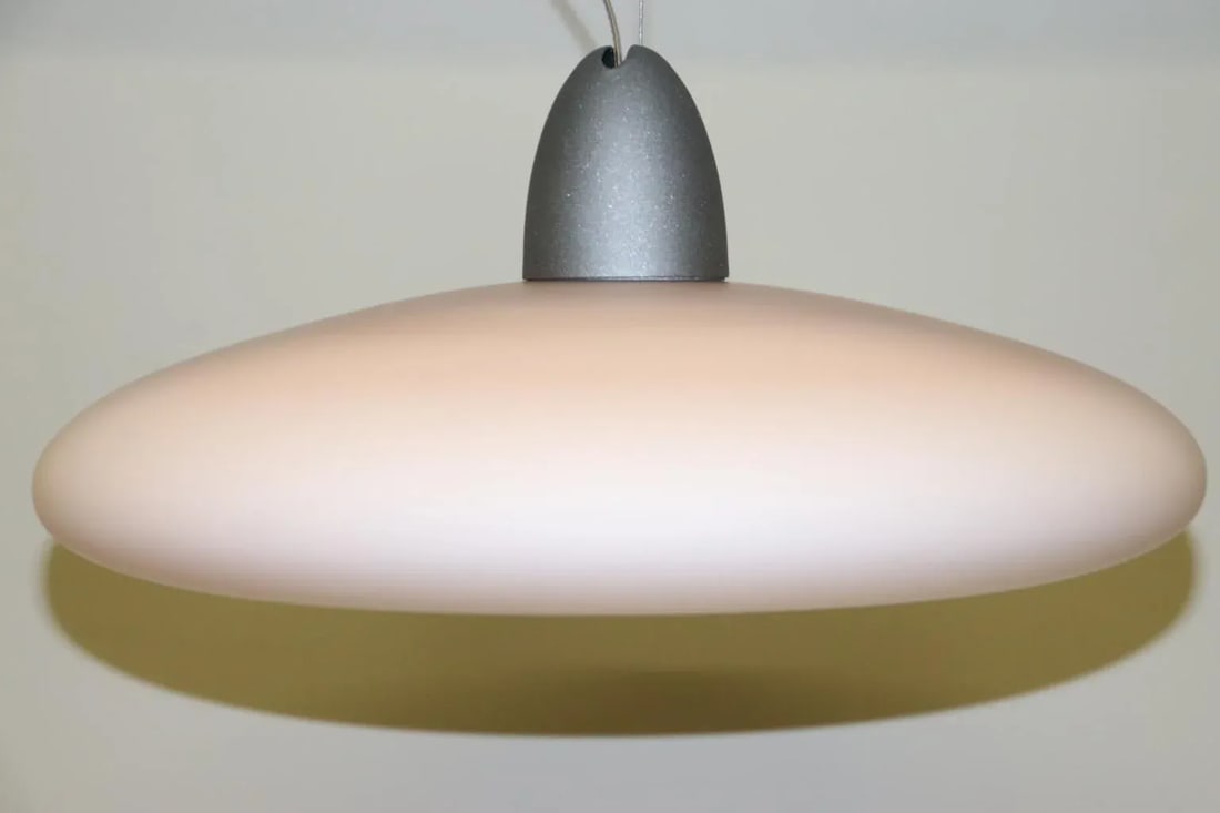 Atollo 1990s Modern Itre Murano Rose Glass Pendant Lamp - 8