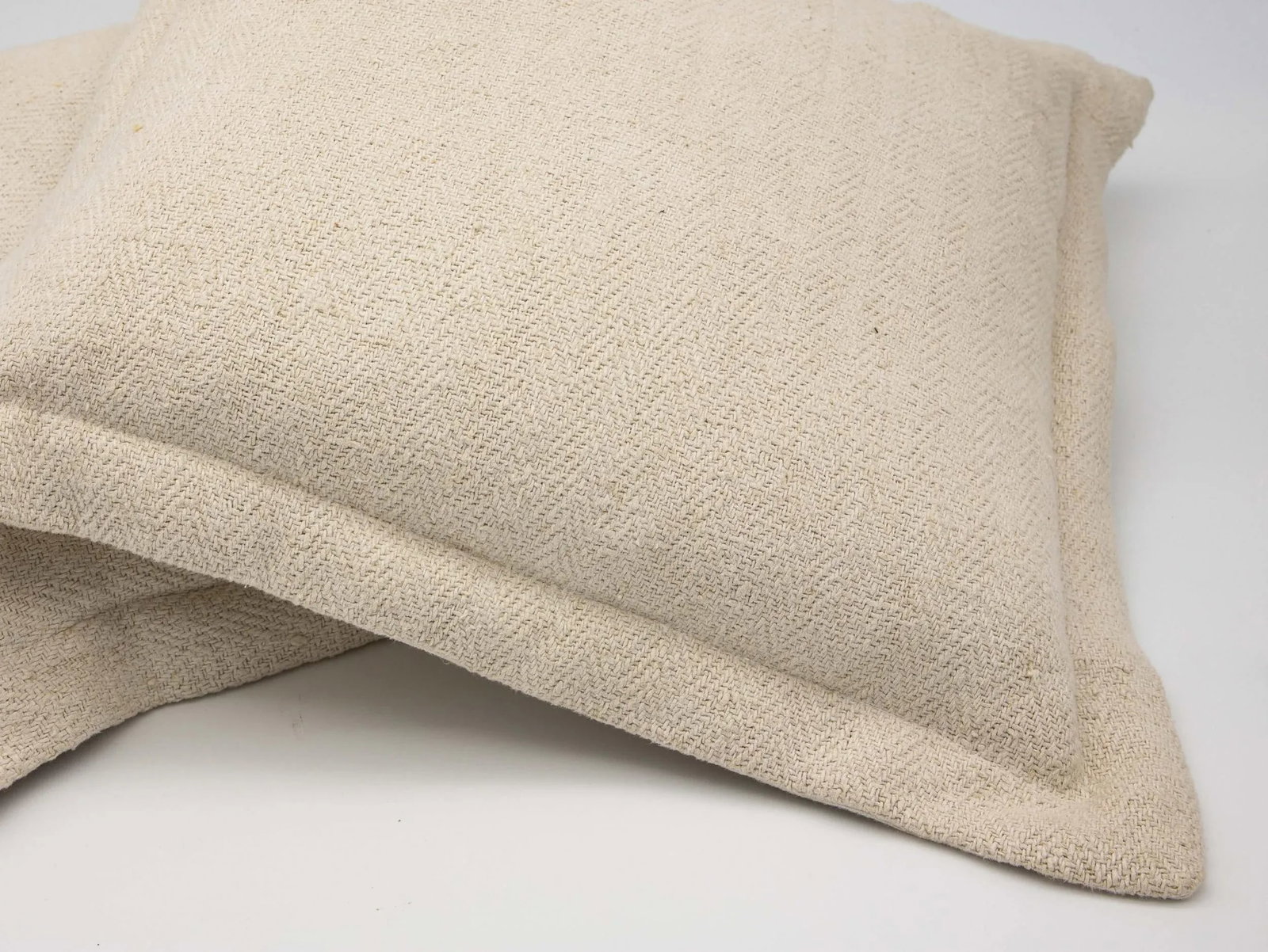Antique Belgian Linen Pillows- a Pair - 6