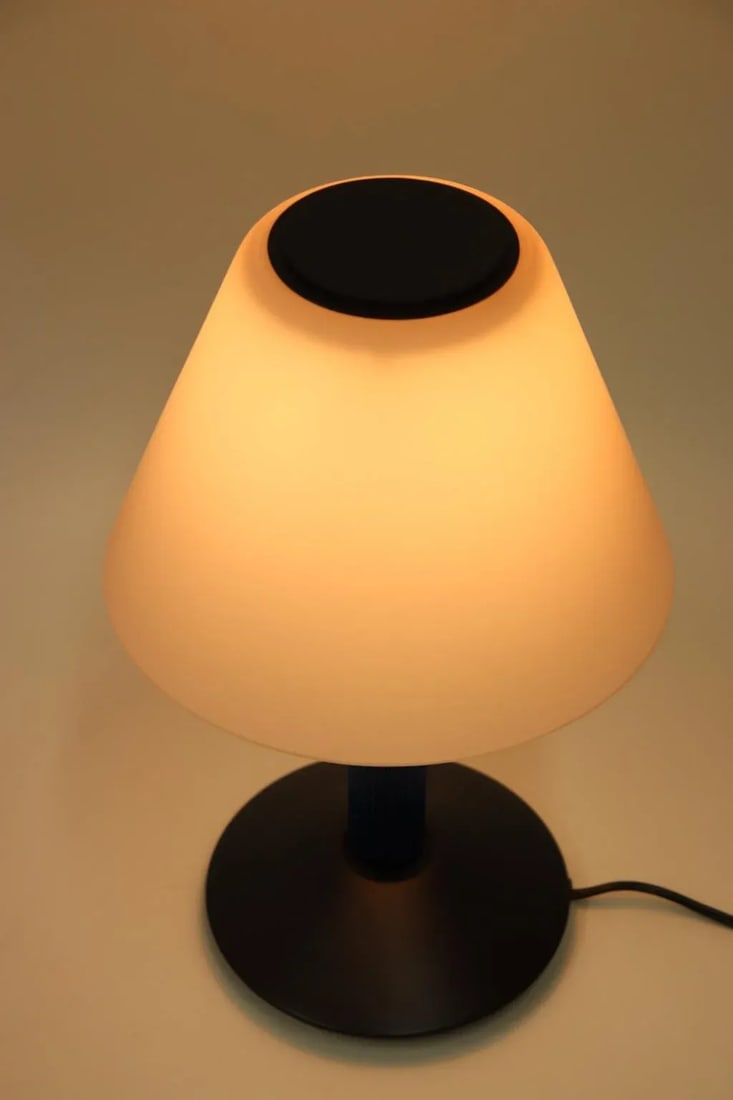 1990s Carlo Nason Table Lamp Rose Glass - 10