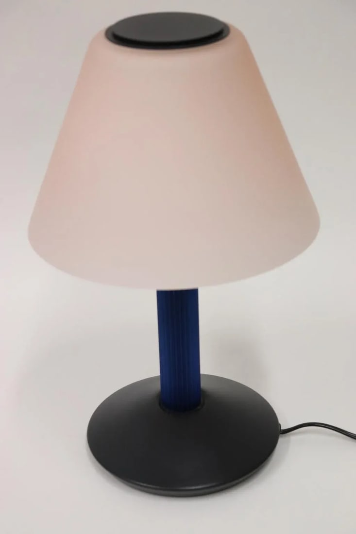 1990s Carlo Nason Table Lamp Rose Glass - 6
