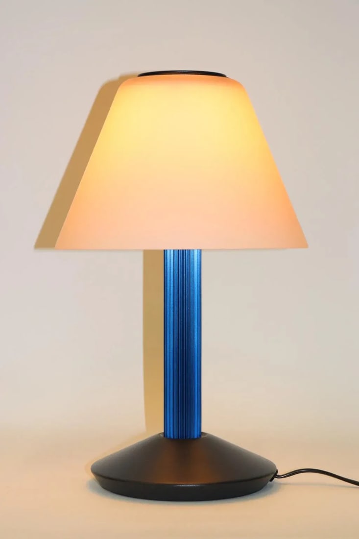 1990s Carlo Nason Table Lamp Rose Glass - 7