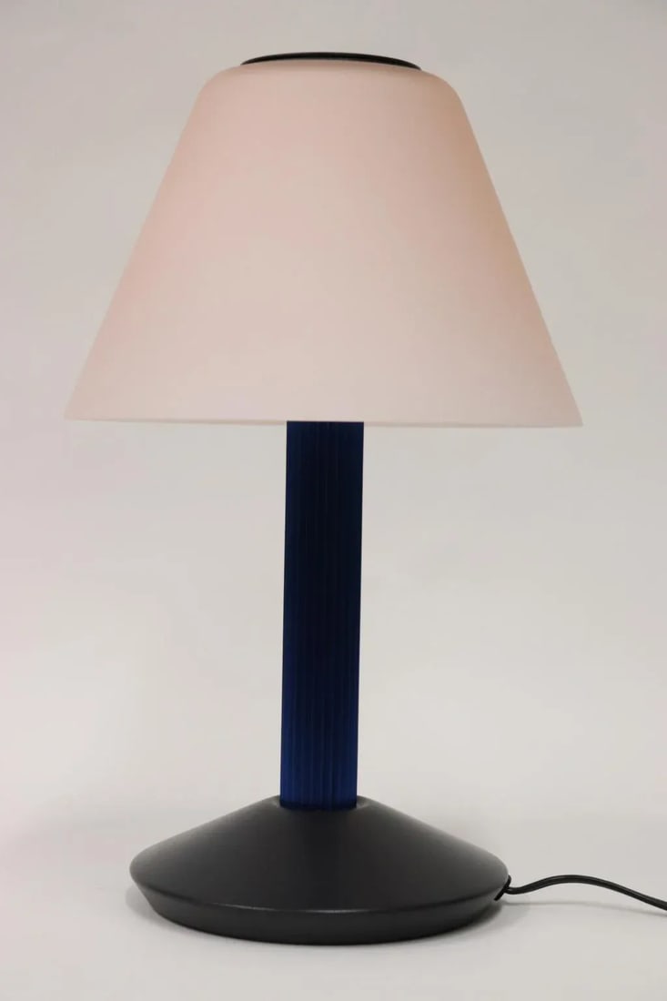 1990s Carlo Nason Table Lamp Rose Glass - 8