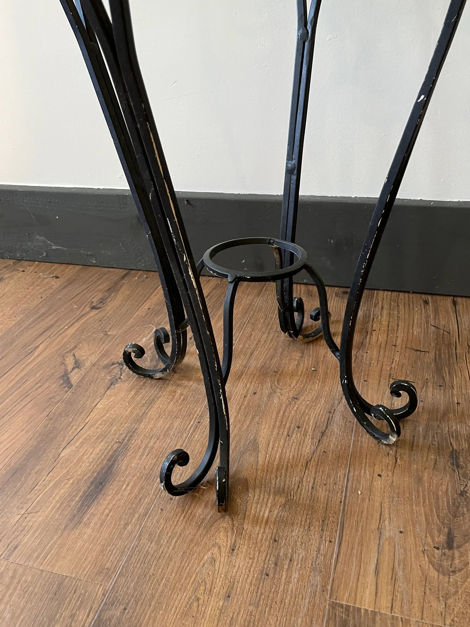 Mid 20th Century Wrought Iron Planter Stands, a Pair - 5