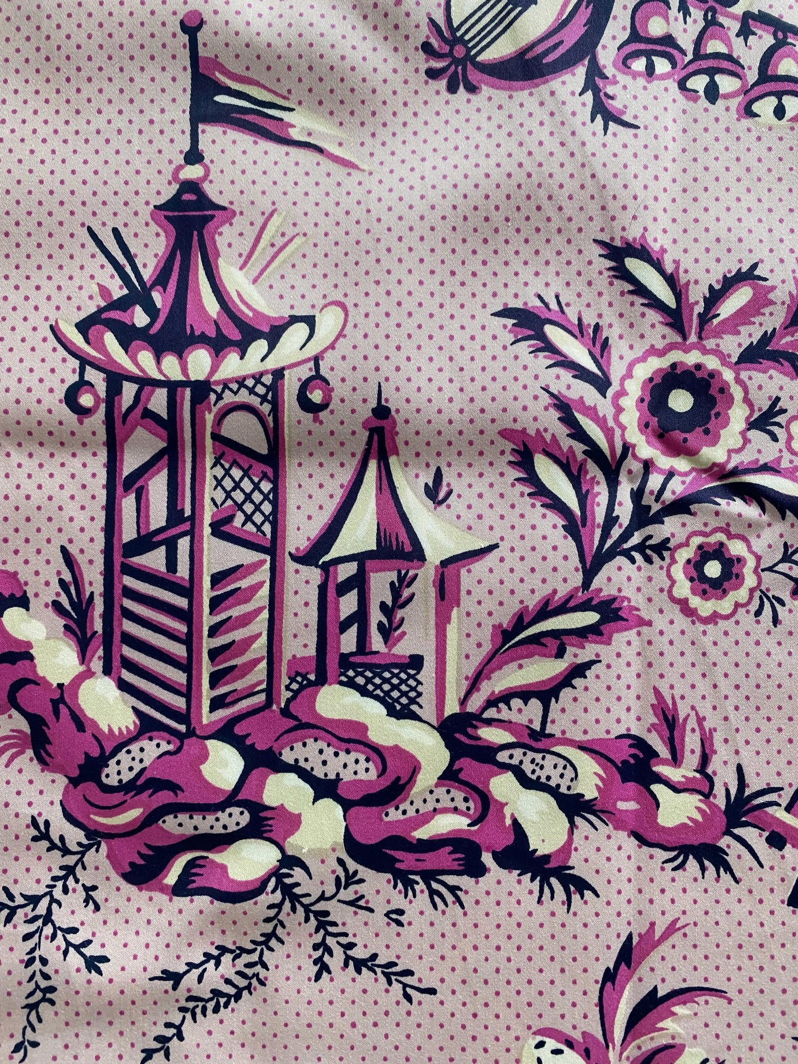 Bailey and Griffin "Scene Chinoise" Fabric Amethyst 2 Yards - 2