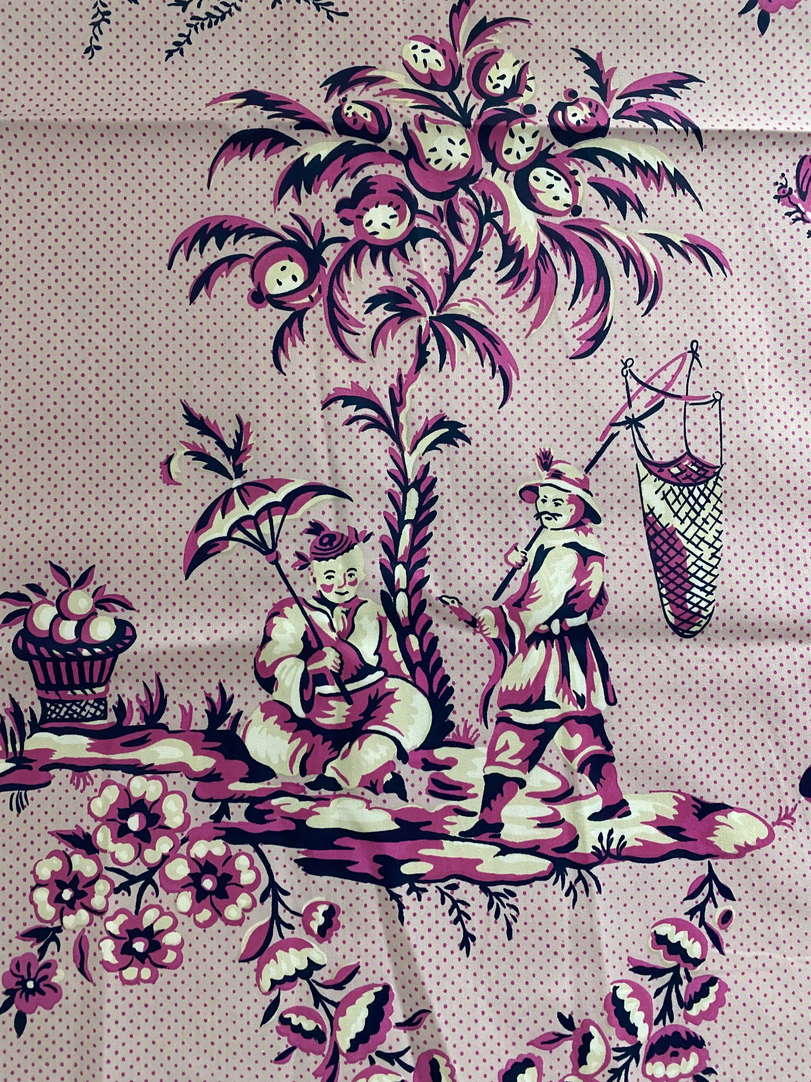 Bailey and Griffin "Scene Chinoise" Fabric Amethyst 2 Yards - 5