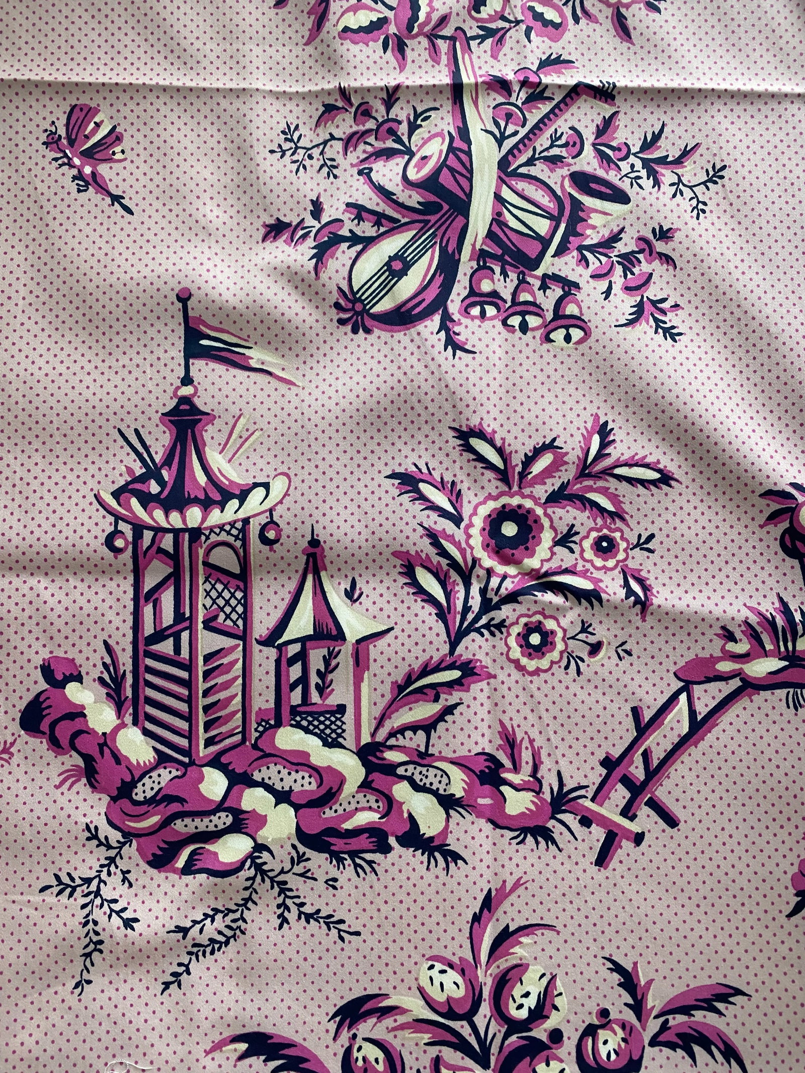 Bailey and Griffin "Scene Chinoise" Fabric Amethyst 2 Yards - 6