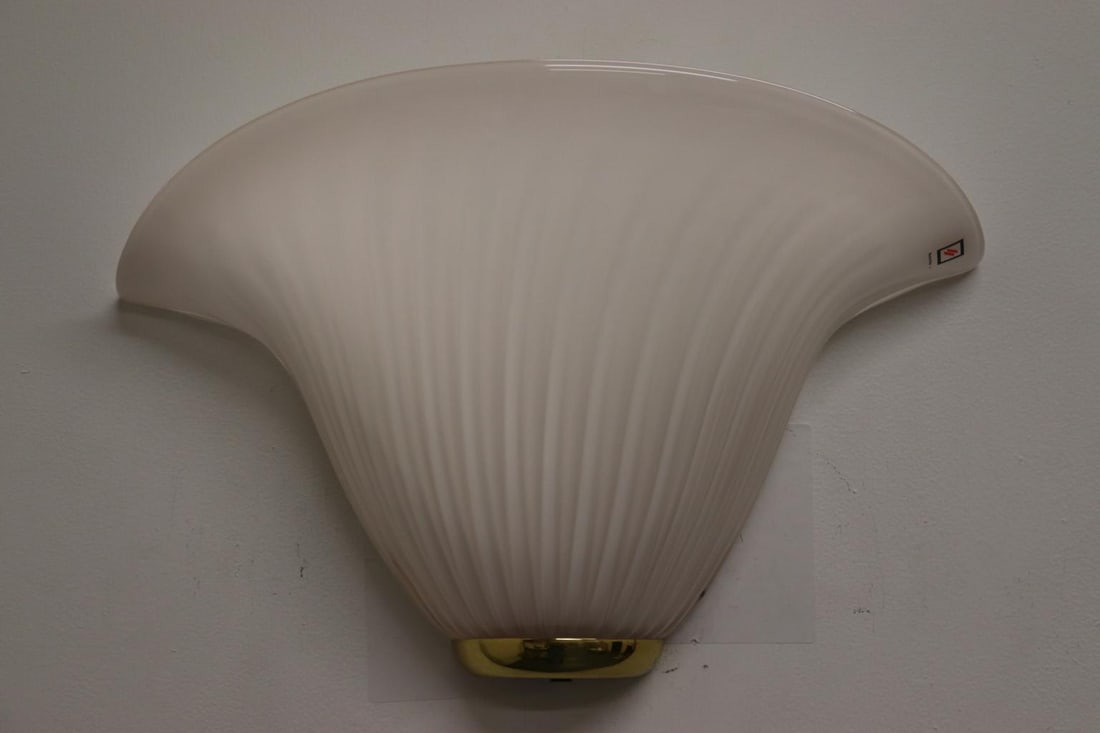 Calla 1980s Murano Due Wall Lamp Rose Glass - 3