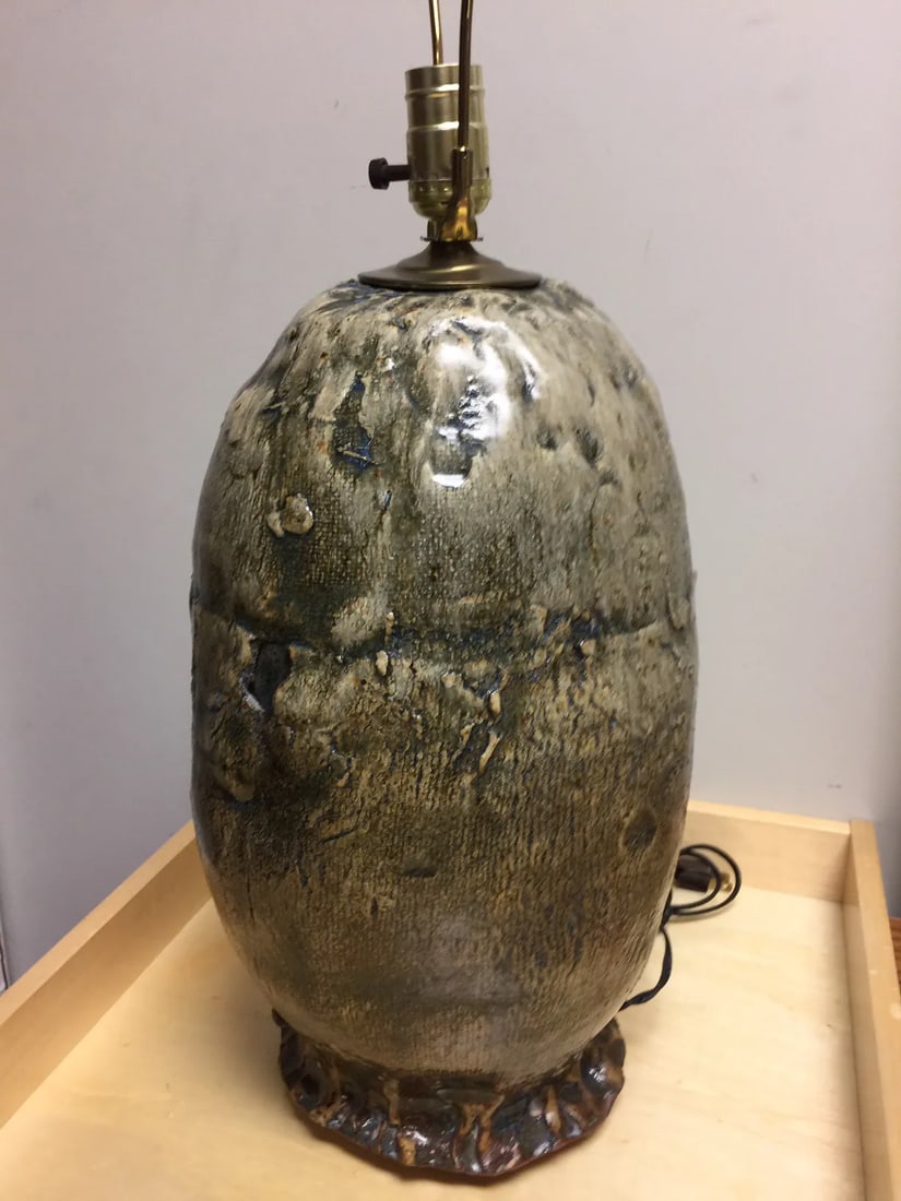 Late 20th Century Abstract Ceramic Pottery Lamp - 3