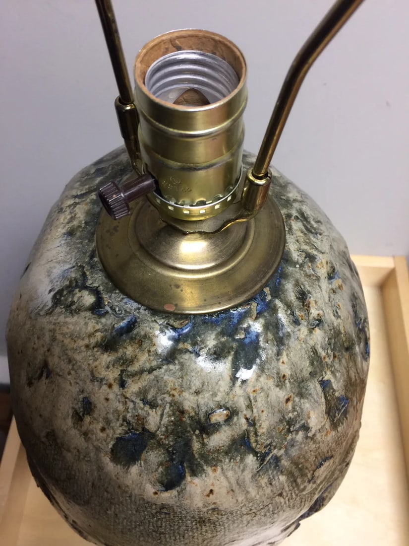 Late 20th Century Abstract Ceramic Pottery Lamp - 4