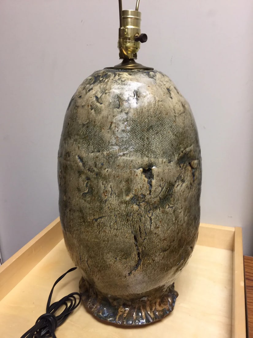 Late 20th Century Abstract Ceramic Pottery Lamp - 8