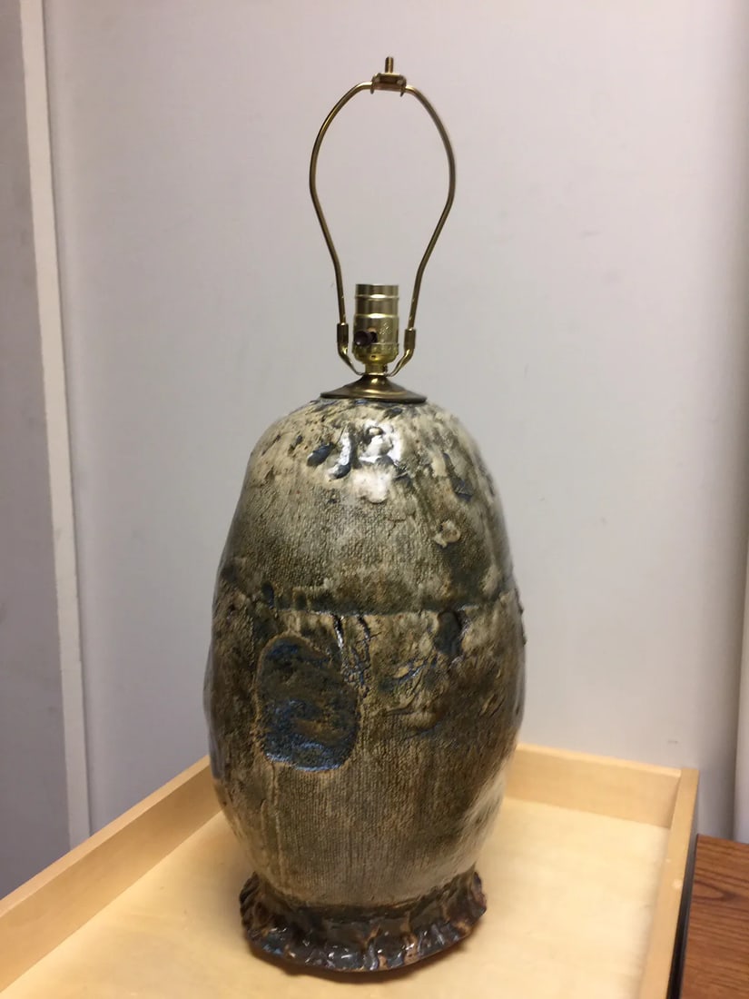 Late 20th Century Abstract Ceramic Pottery Lamp - 9