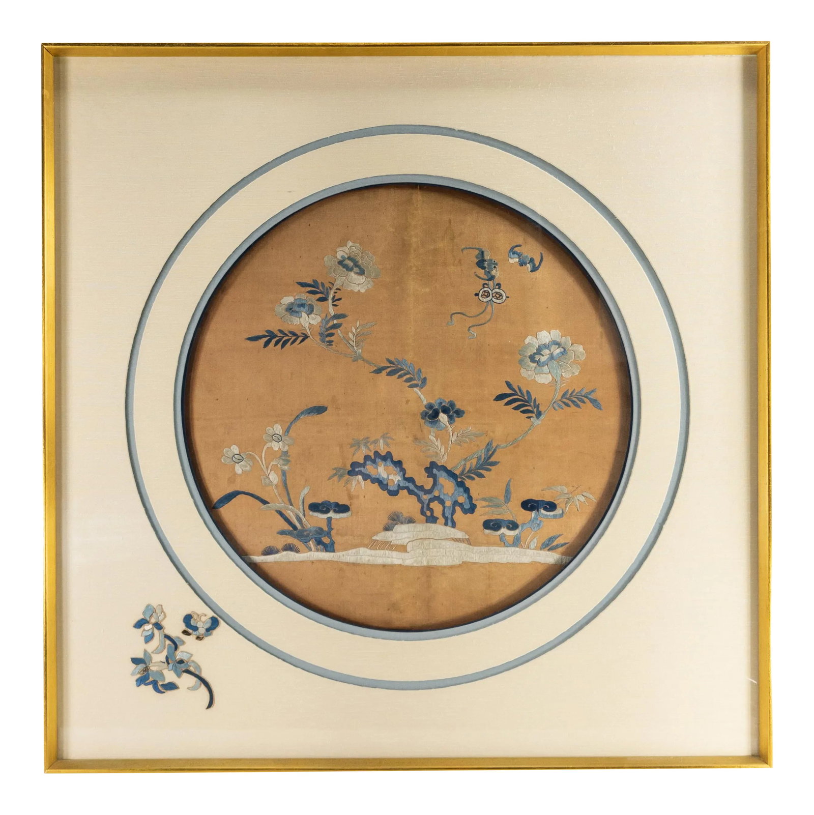 19th Century Framed Chinese Silk Embroidered Robe Panel (1 of 11)