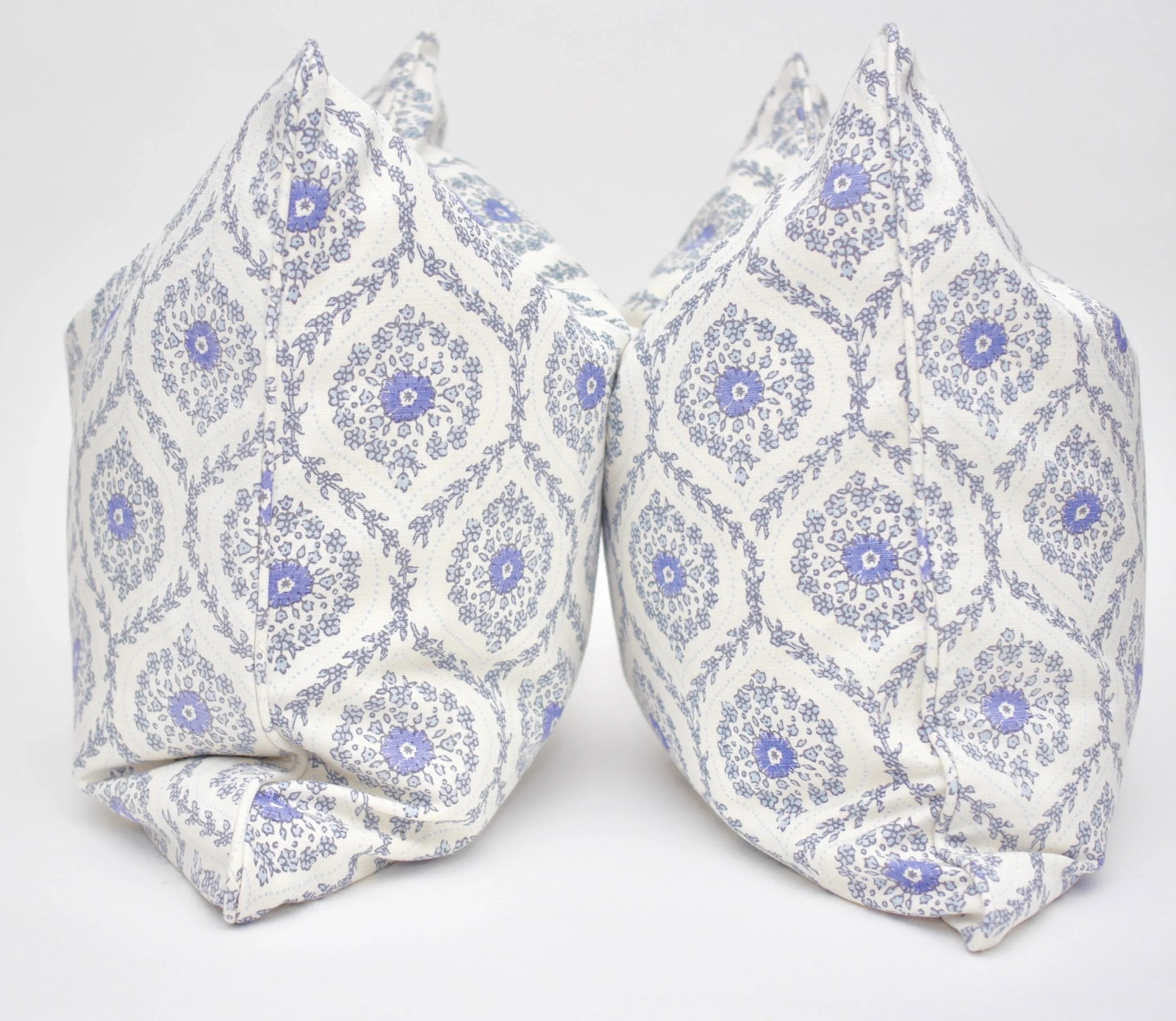 John Robshaw "Umma" 21" Square Hand Blocked Double Sided Down/Feather Pillows - a Pair - 4