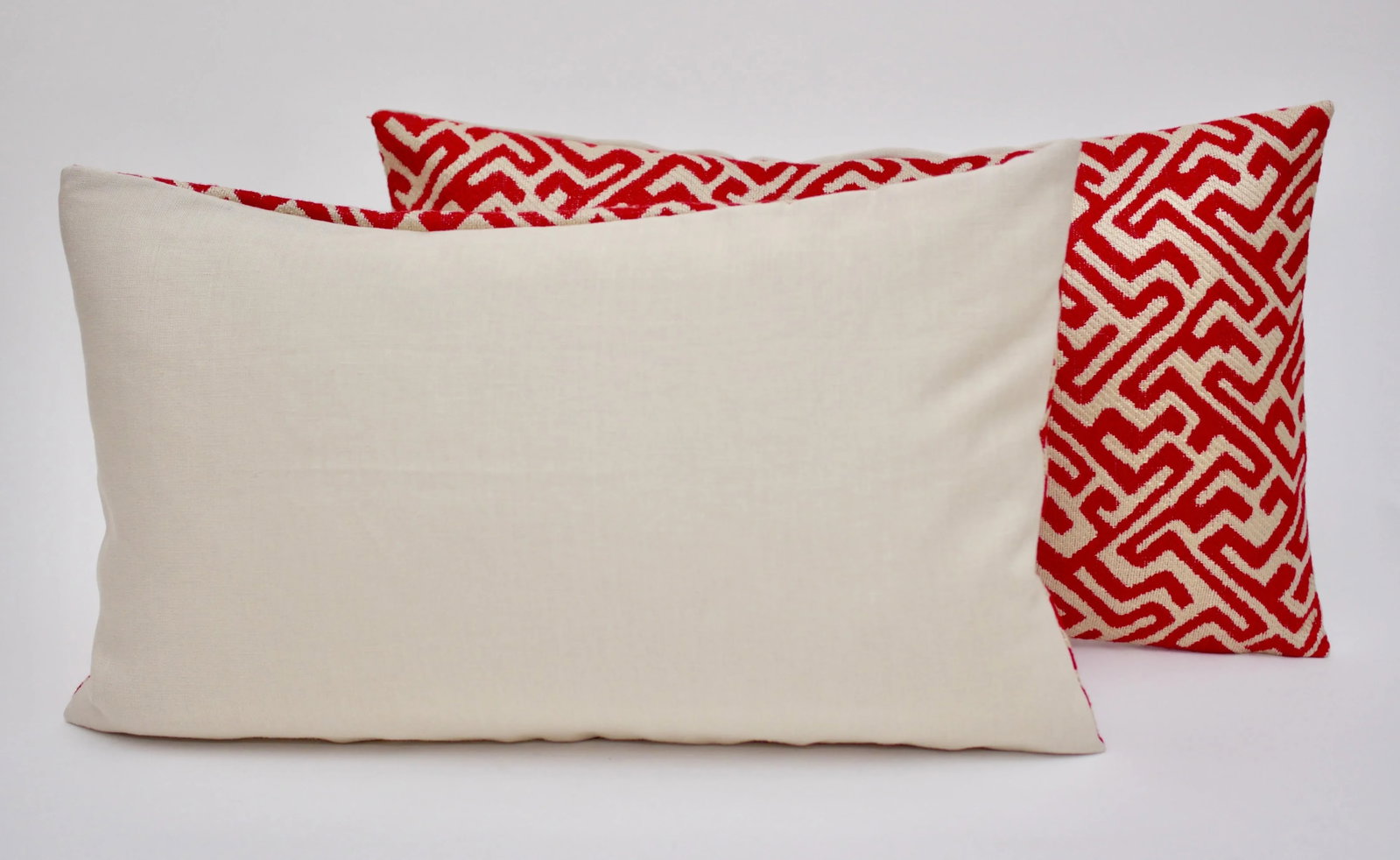 Jane Shelton "Labyrinth" 20" X 12" Down/Feather Lumbar Pillows - a Pair - 2
