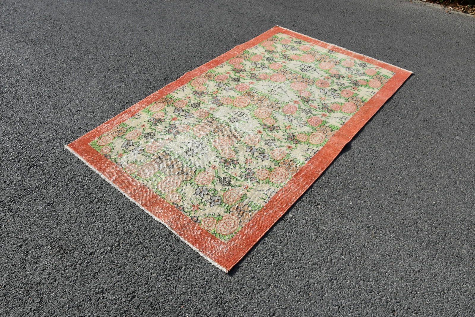1970s Turkish Floral Handmade Rug - 3