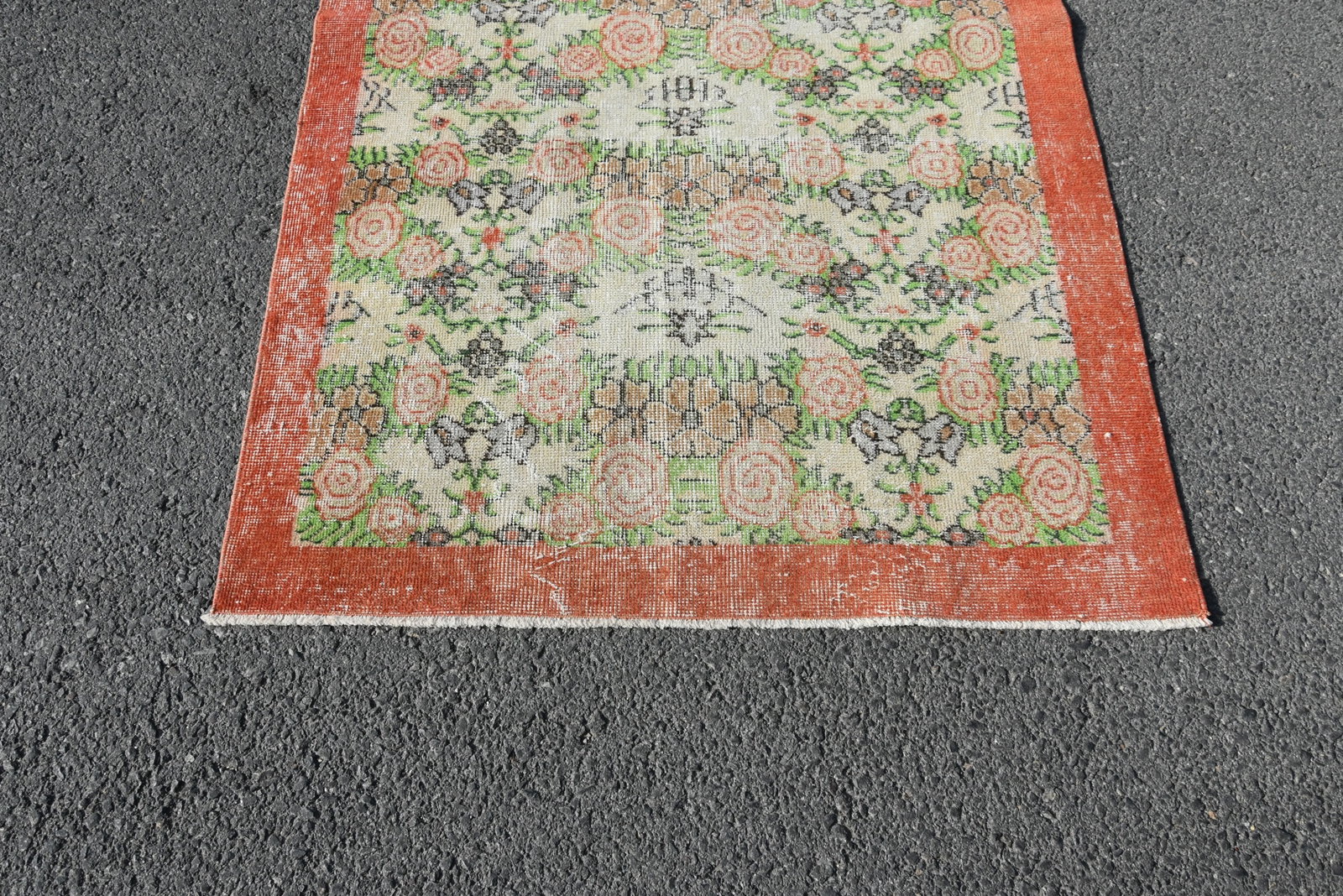 1970s Turkish Floral Handmade Rug - 5