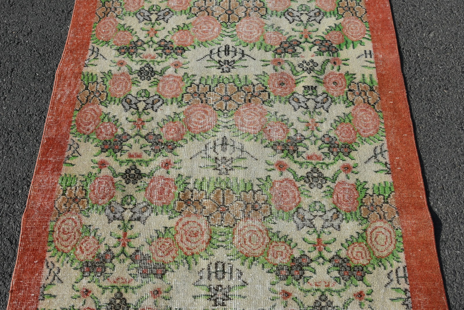 1970s Turkish Floral Handmade Rug - 7