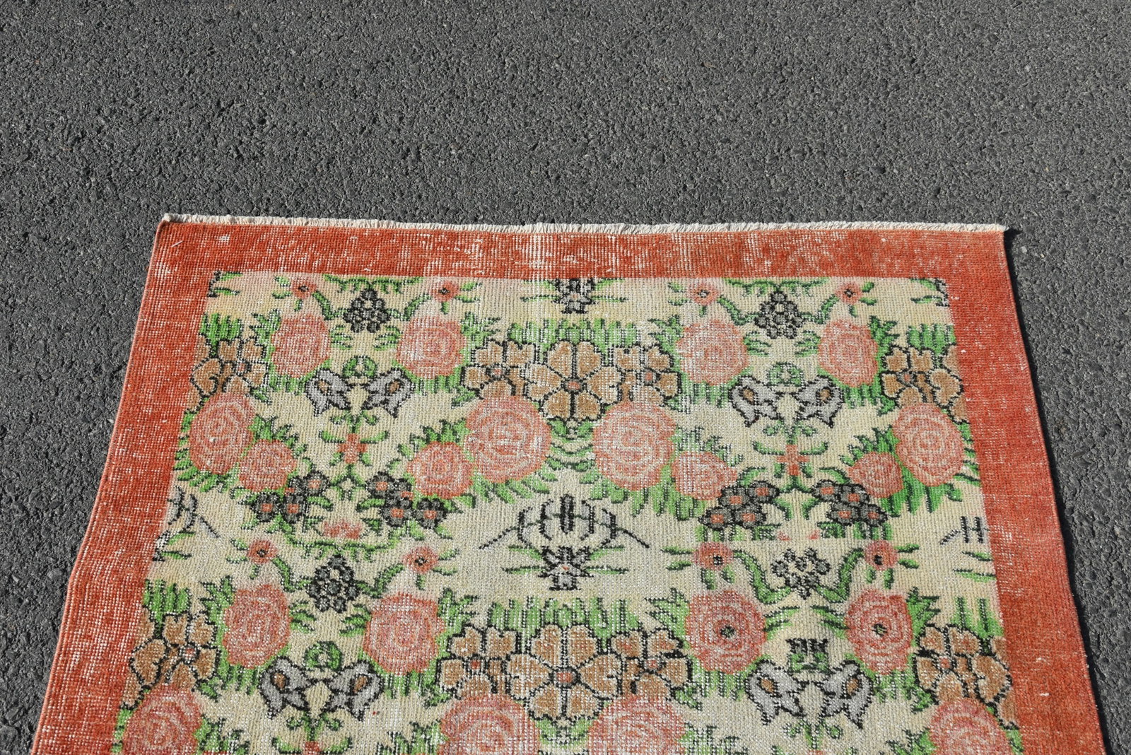 1970s Turkish Floral Handmade Rug - 8