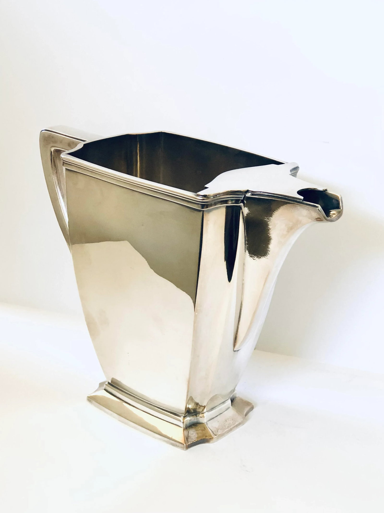 Silver Plate Deco Water Pitcher - 3