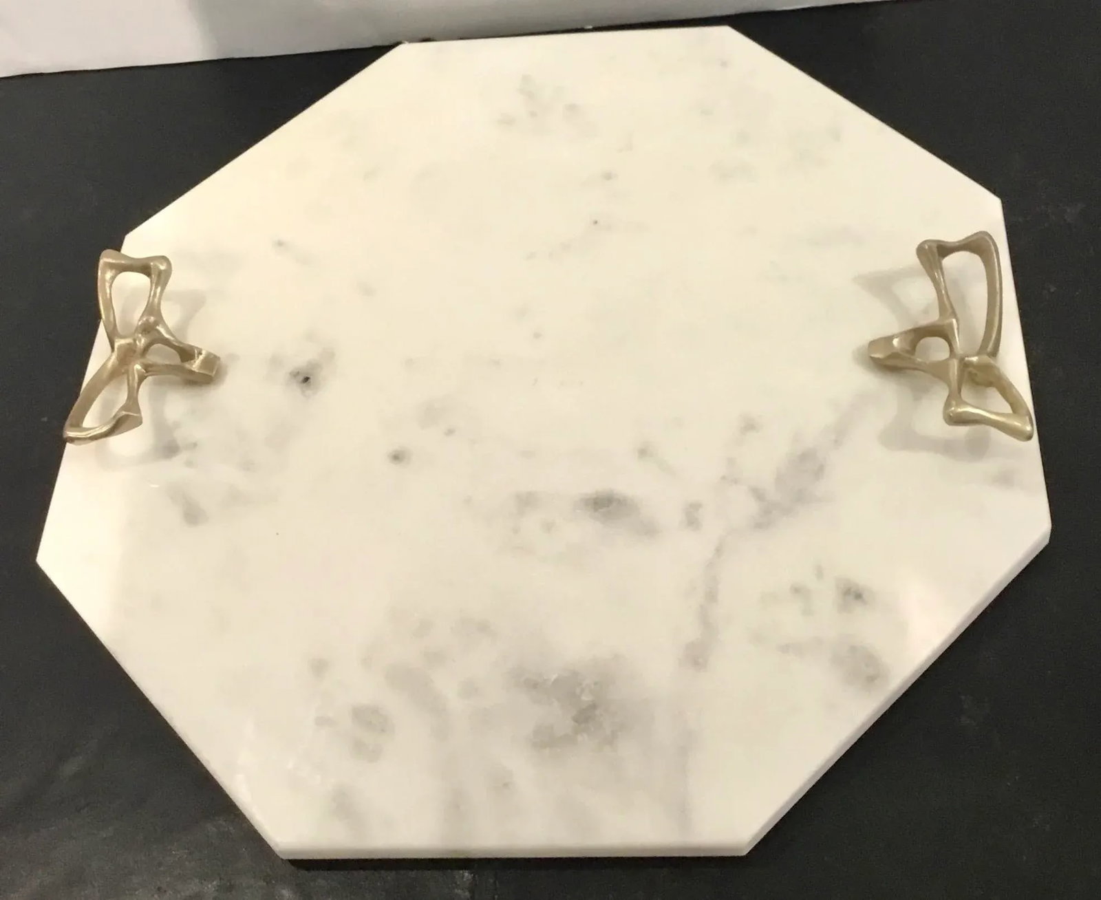 Arteriors Modern White Marble Wakefield Tray - 6