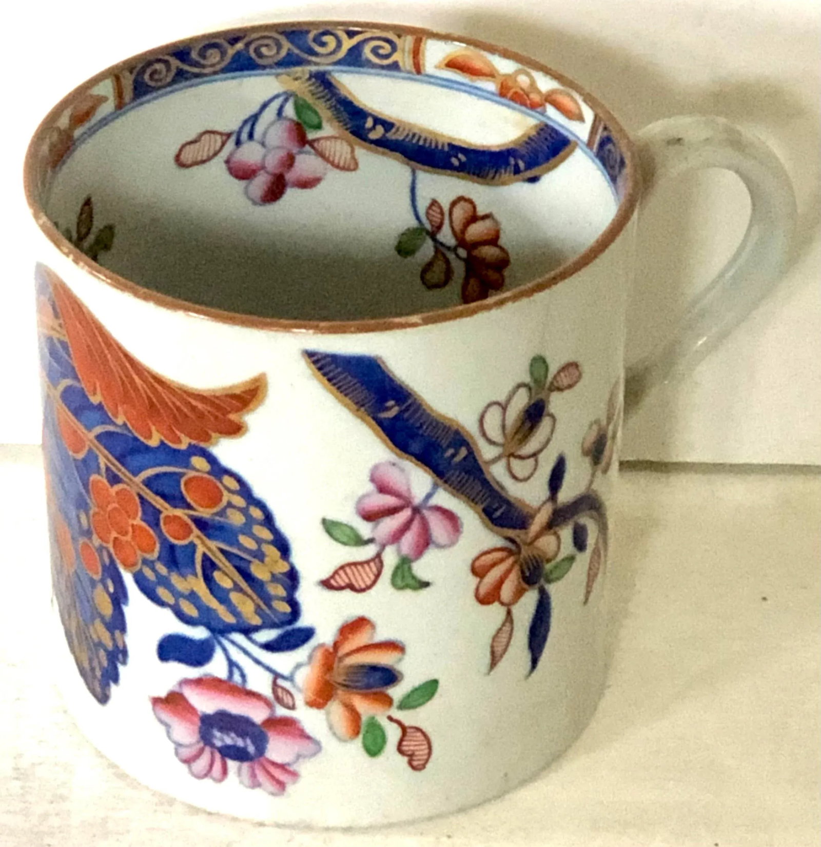 Georgian Spode Stone China Coffee Can in Tobacco Leaf Pattern No. 2061 - 2