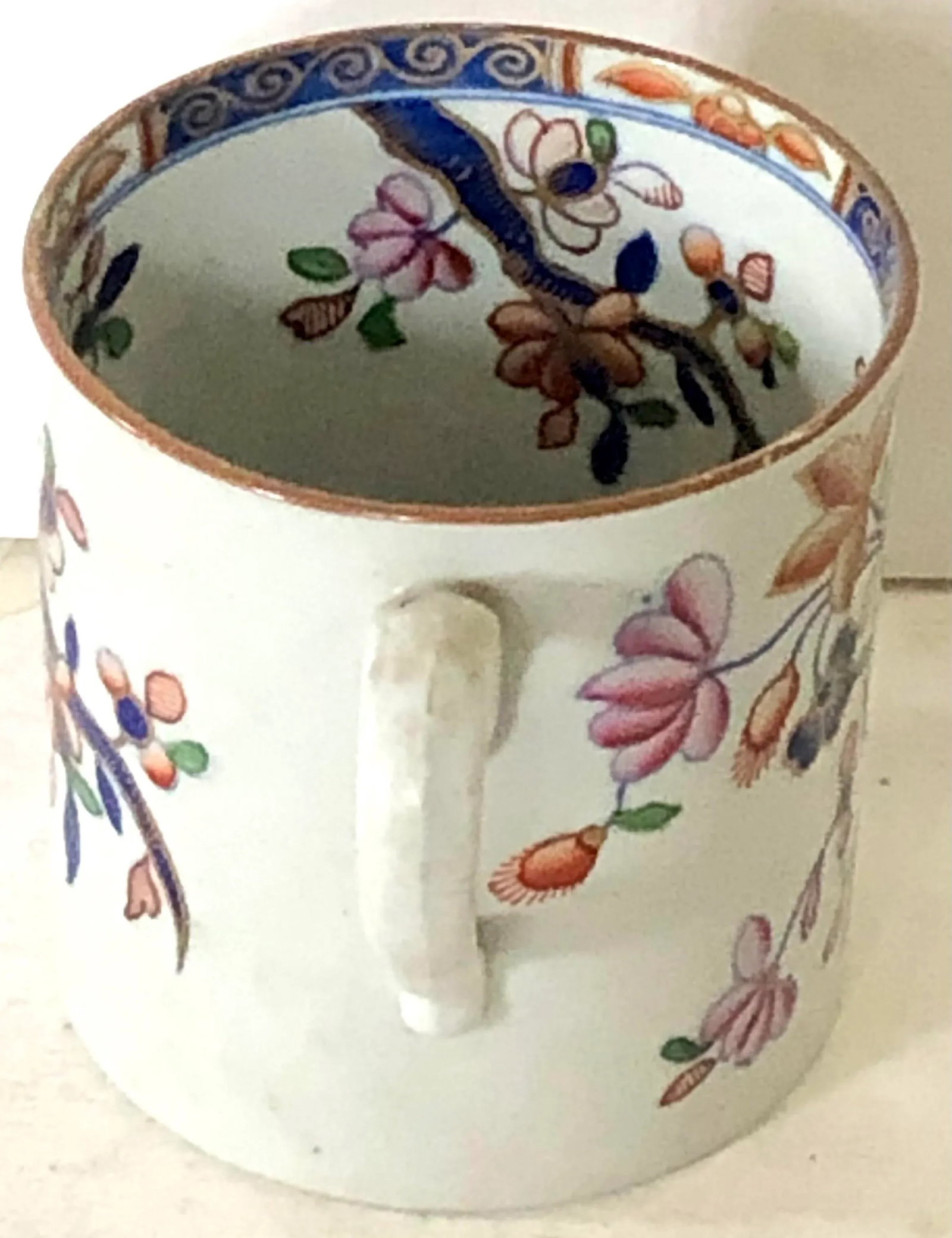 Georgian Spode Stone China Coffee Can in Tobacco Leaf Pattern No. 2061 - 4
