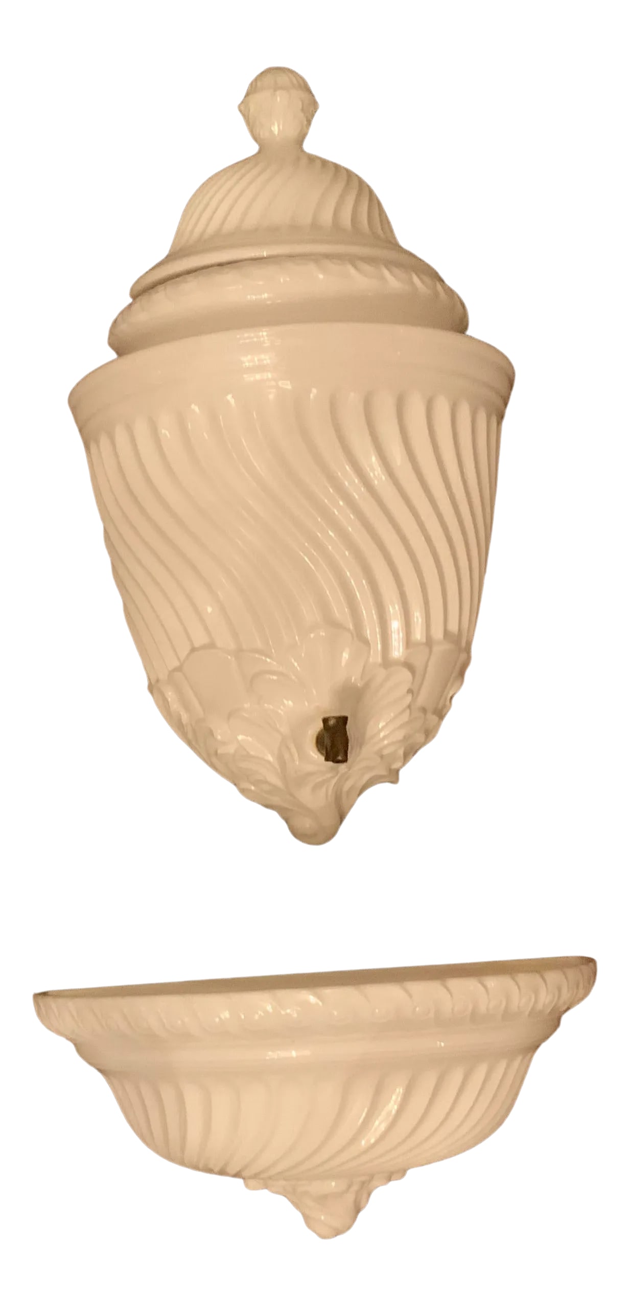 Mid Century White Ceramic Lavabo Fountain (1 of 12)