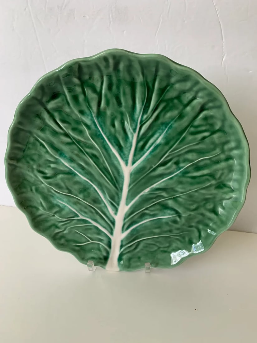 Vintage Cabbage Plate Green - 6