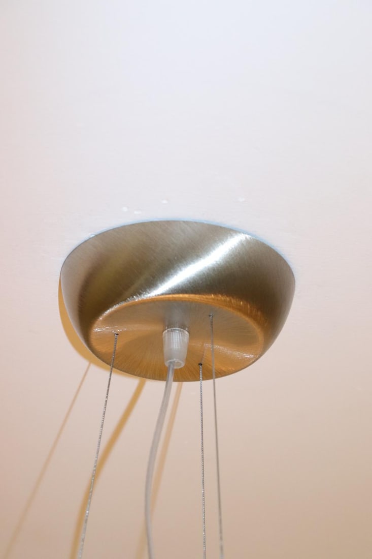 1990s Modern Murano White Glass Pendant Lamp - 10