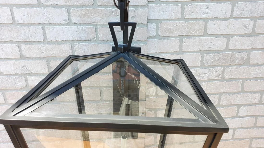 Visual Comfort E. F. Chapman Darlana Bronze Outdoor Wall Lantern - 8