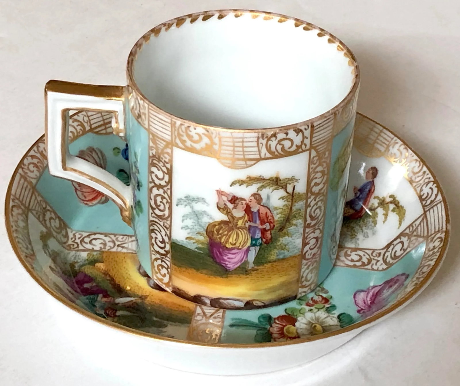 Meissen Coffee Can Cup and Saucer - 2