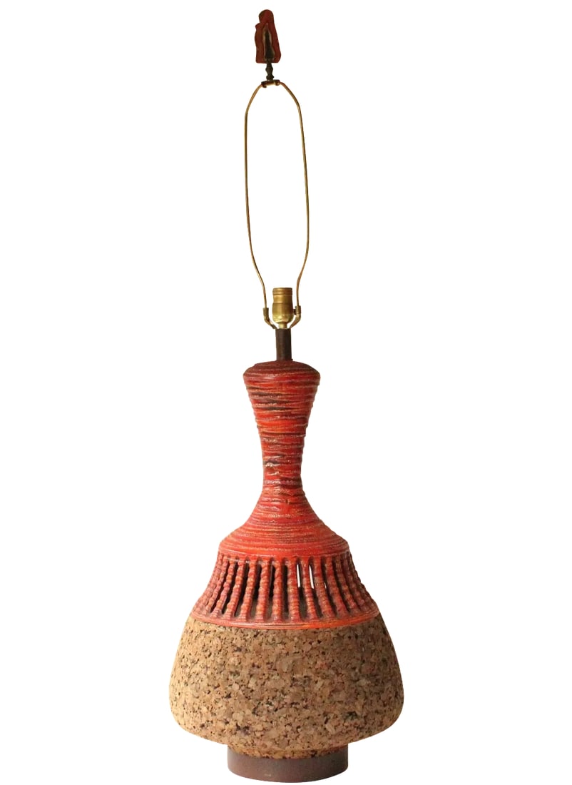 Cork & Pottery Table Lamp (1 of 7)
