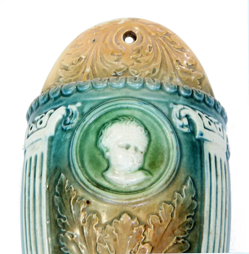 1910s Roseville Cameo Ceramic Wall Pocket - 5