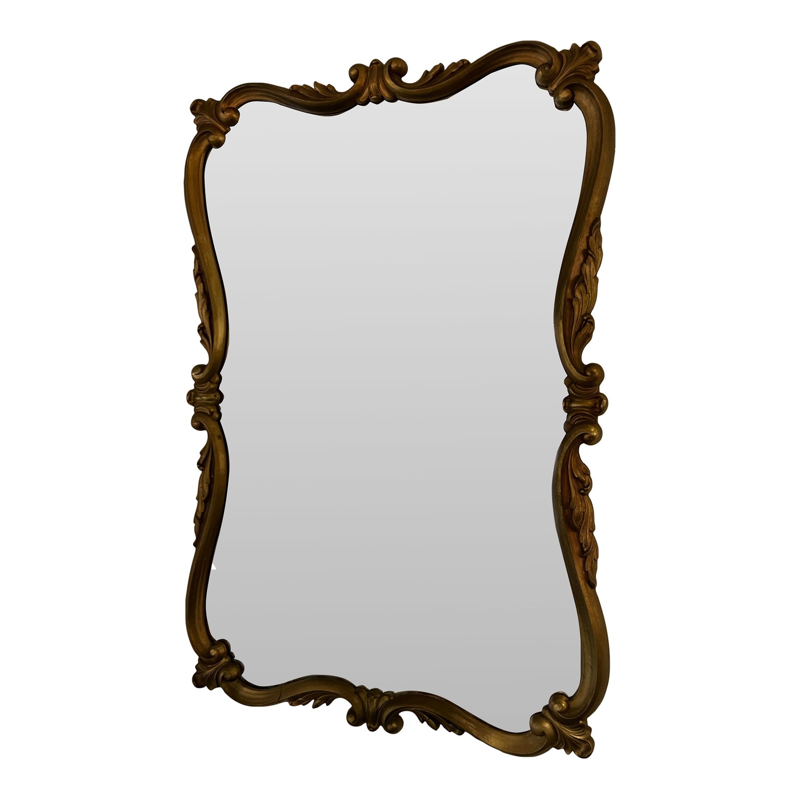 Vintage Boho - Parisian Market Mirror - Circa 1940's.: A classic vintage French style mirror perfect for a mantle or entry hall console. Produced of carved and antique gilted finished. Condition: Alterations: Original Condition Unaltered Imperfections: