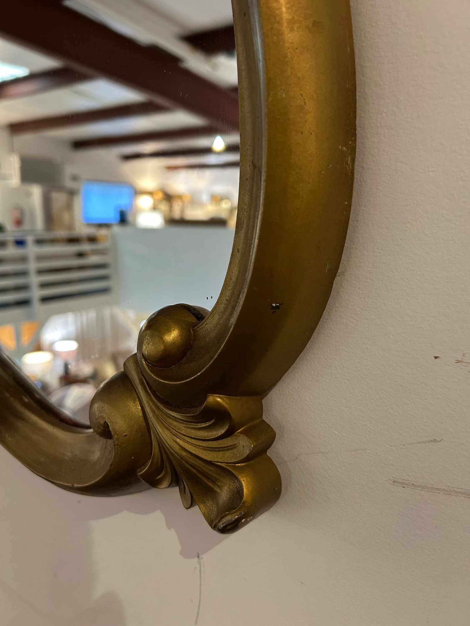 Vintage Boho - Parisian Market Mirror - Circa 1940's. - 5