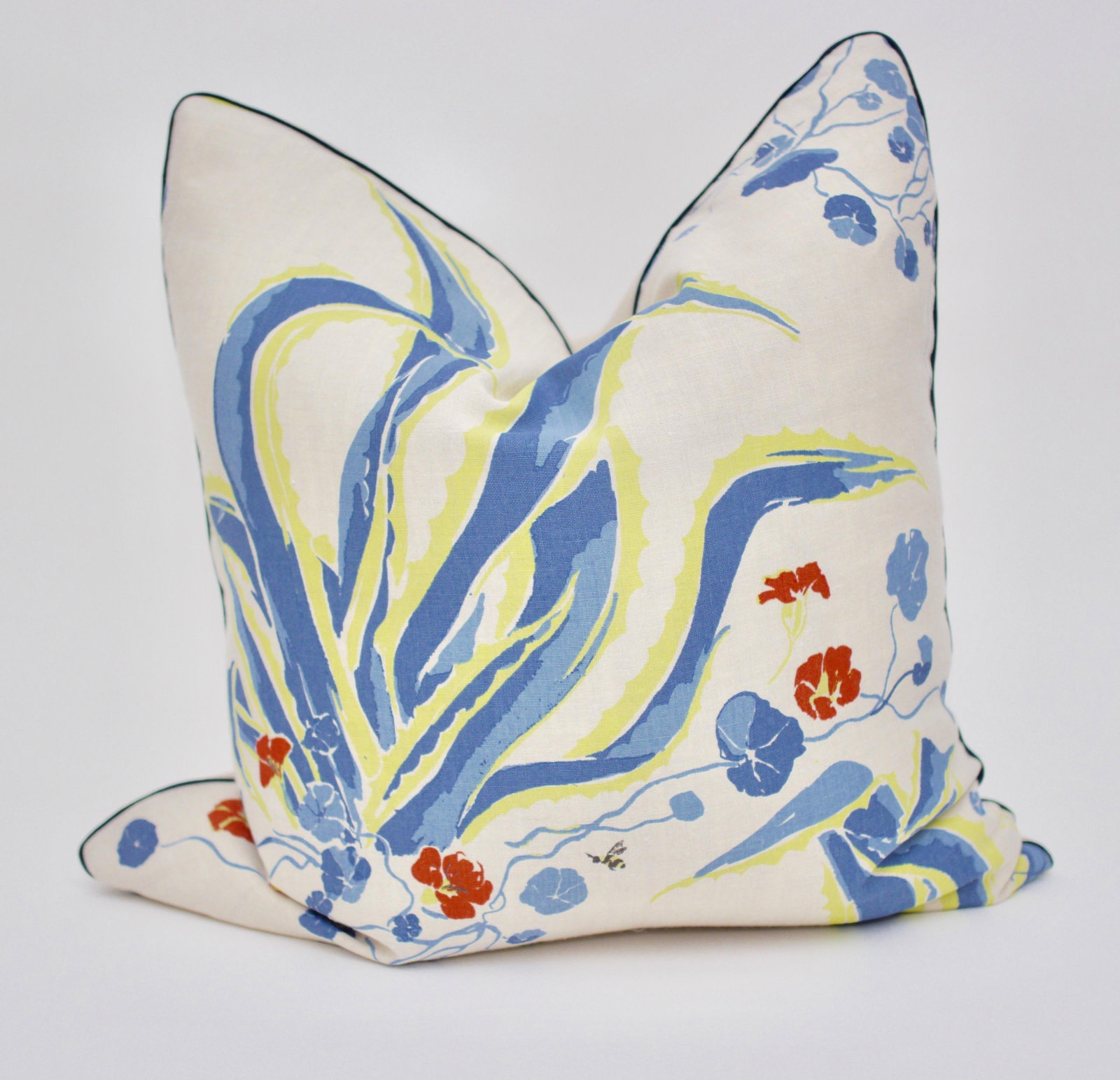 Lake August "Agave Americana" 24" Square Hand Blocked Linen Pillow - 8