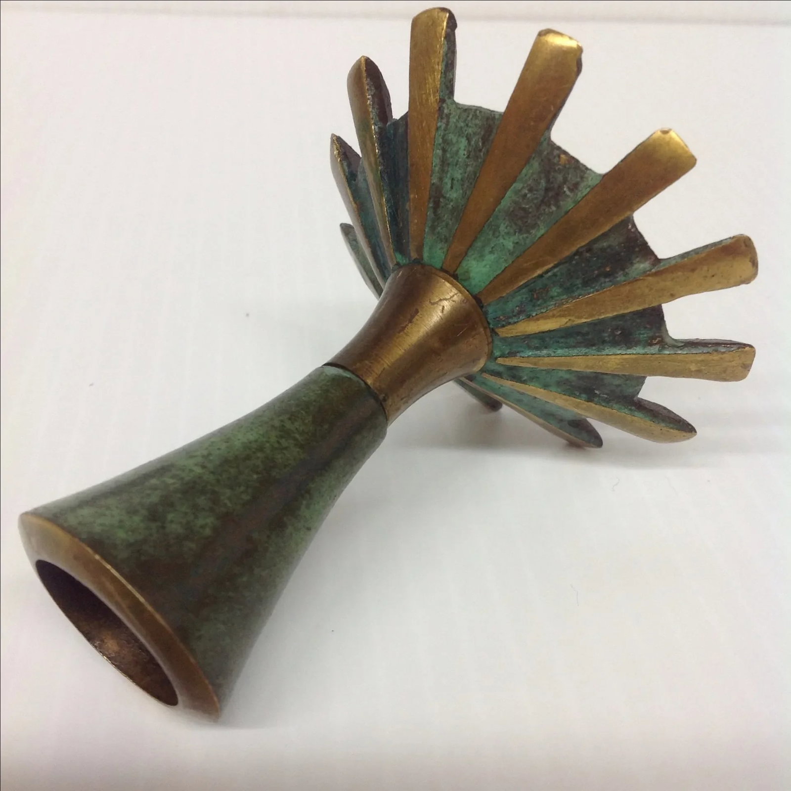 Patinated Verre De Gris Israeli Candleholder - 3
